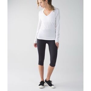Lululemon In The Flow Crop II Heathered Deep Coal 6